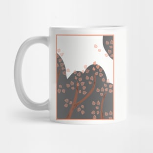 Autumn shrub simple Scandinavian style design Mug